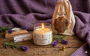 Vela Aromática Artesanal de Lavanda -Cera Vegetal 140 gr