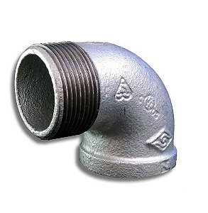 Cotovelo Galvanizado Macho Fêmea de 1.1/2" x 90º