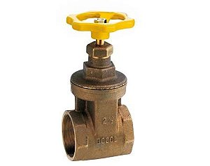 Registro Gaveta Bronze Industrial com Volante de 4"