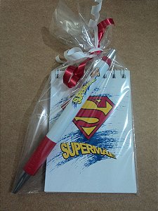 Kit - Super Mãe ou Super Pai - bloquinho e caneta - mod. 03