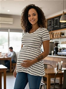 Blusa para gestante amamentação