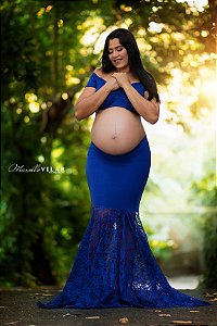 roupa de renda para ensaio gestante