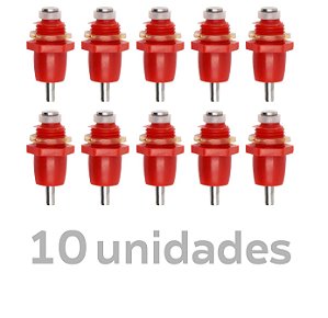 Bebedouro Automático Bico Niple para Aves Galinha Frango Granja - 10un