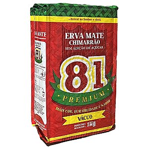Erva Mate 81 Premium Vácuo 1kg para Chimarrão
