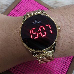Relógio Feminino Champion Digital Led CH40133V - Dourado
