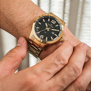 Relógio Technos Masculino Analógico Dourado Calendário 2117LDH/1P