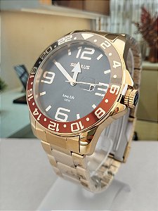 Relógio Seculus Masculino Dourado Analógico 44012GPSVDA2