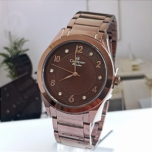 Relógio Champion Feminino  Chocolate CN29230R