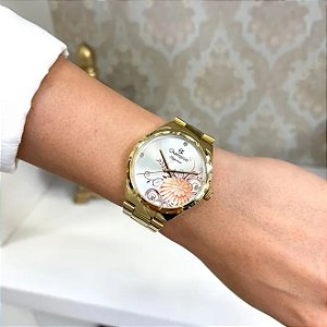 Relógio Champion Feminino Elegance Flor CN25501H