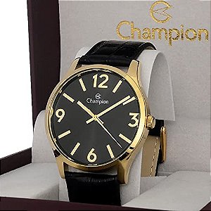 Relogio Champion Unissex Caixa Dourada CN20613P