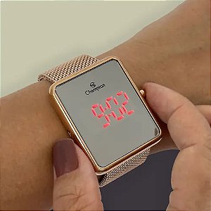 Relógio Feminino Champion Digital Espelhado Rose CH40080X