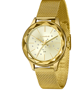 RELOGIO GRACE FEMININO ANALOGICO LRG4782L40 DOURADO
