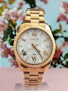 RELOGIO URBAN FEMININO ANALOGICO LRGJ170L36 DOURADA
