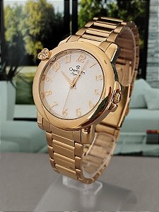 Relógio Champion Feminino Elegance CN26626H Quartz Dourado