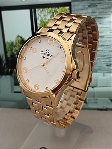 Relógio Champion Elegance CN26260H Feminino de aço Dourado