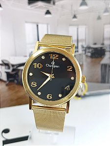 Relógio Dourado Feminino Champion CN29034I