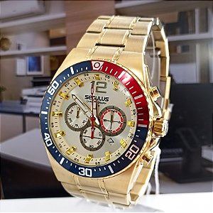 Relógio Seculus Dourado 44235GPSVDA2