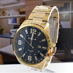 Relógio Seculus Dourado 44219GPSVDA5