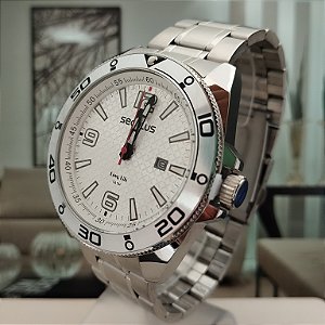 Relógio Seculos Masculino Prata-77241GOSVNA1-L1/2