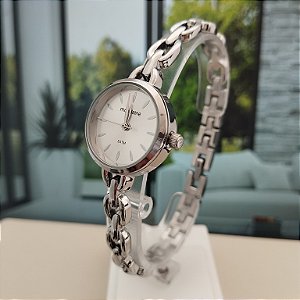 Relógio Feminino Minimalista Prata Mondaine - 32589LOMVNM2
