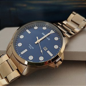 Relógio Masculino Seculos Dourado 44217GPSVDA3