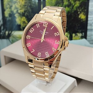 Relógio Champion Analógico Dourado Feminino CN26377V