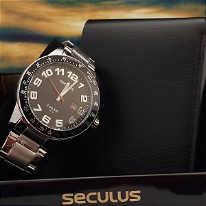 Kit Relógio Masculino  Prata 20928G0SVNA2k2