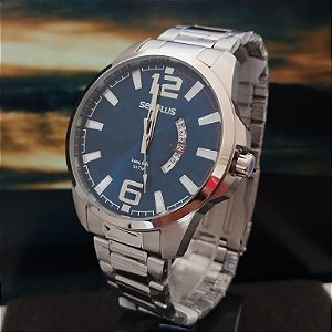 Relógio Seculus Masculino Prata -  44231G0SVNA1