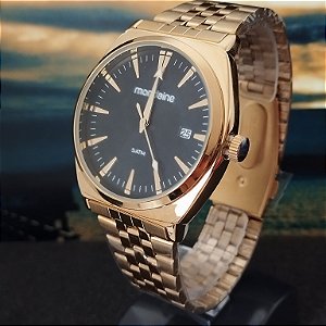 Relógio Masculino Clássico Dourado - 32541GPMVDE2