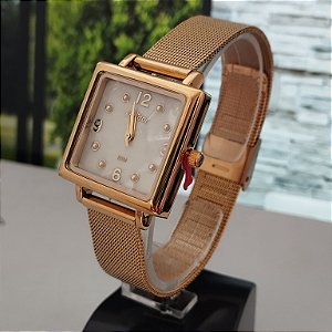 Relogio feminino dourado condor C02035NFR/4B
