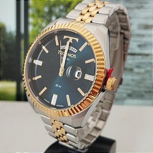 Relogio technos prata com dourado masculino 2350AM/1A