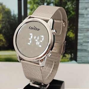 Relogio feminino condor prata digital COMD26AAB/4K