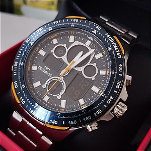 Relogio masculino technos prata BJ4130AB/1P