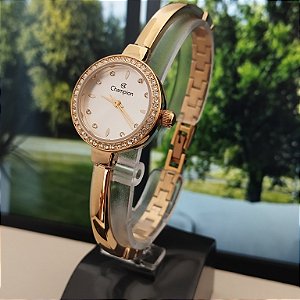 Relogio feminino champion dourado CF25063H