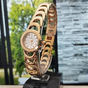 Relogio feminino champion dourado CF24484H
