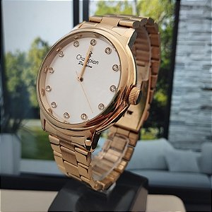 Relogio feminino champion dourado CN29874H
