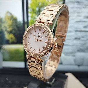 Relogio feminino champion dourado CF24555H