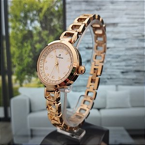 Relogio feminino champion dourado CF24564H