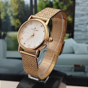 Relógio Feminino Champion Texturizado Dourado CF24091H