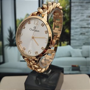 Relogio feminino champion dourado CN21381H