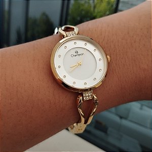 Relogio feminino champion dourado CF25698H