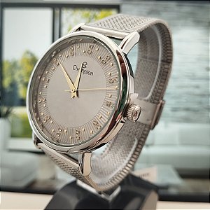Relogio feminino champion prata CN21256C