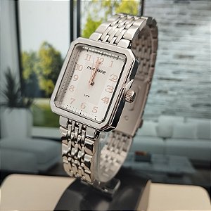 Relogio feminino mondaine prata 32358LOMVNE2