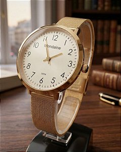 Relogio feminino monadaine dourado 36004LPMVDE1