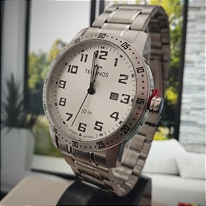Relogio masculino Technos militar prata 2115UAR/1K