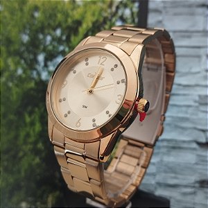 Relogio feminino condor dourado CO2035NQN/4X