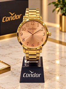 Relogio feminino condor dourado CO2035NFX/4J