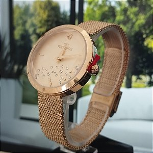 Relogio feminino technos dourado VX50AQ/1D
