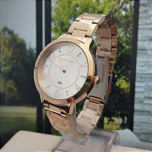 Relogio feminino Lince dourado LRG4738L38S2KX