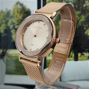 Relogio feminino Lince dourado LRG4807L34C1KX